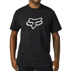 Bike T-shirt Fox LEGACY FOX HEAD SS TEE BLACK/WHITE