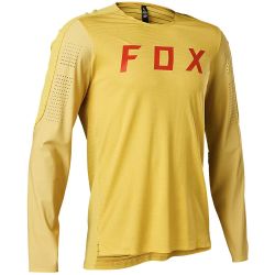 Bike T-shirt Fox FLEXAIR PRO LS JERSEY PEAR YELLOW